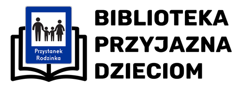 Na ilustracji napis Biblioteka Przyjazna Dzieniom i grafika